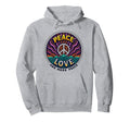Hippie Peace Love 60S Groovy Hoodie - Custom Art Print Men Women - T-Shirt, Sweatshirt, Hoodie