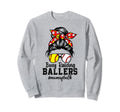 Messy Bun Mom Both Baseball Sweatshirt - Casual Everyday Wear for Adults - T-Shirt, Sweatshirt, Hoodie
