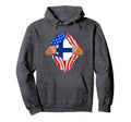 Finnish Blood Inside Me Finland Flag Hoodie - Streetwear Style for Adults - T-Shirt, Sweatshirt, Hoodie