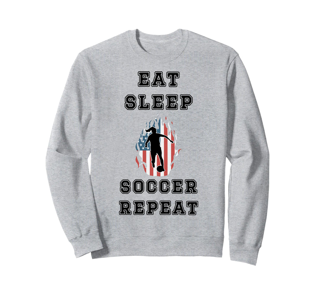 Eat Sleep Soccer Repeat Sarcastic Sweatshirt - Minimalist Print for Adults - T-Shirt, Sweatshirt, Hoodie