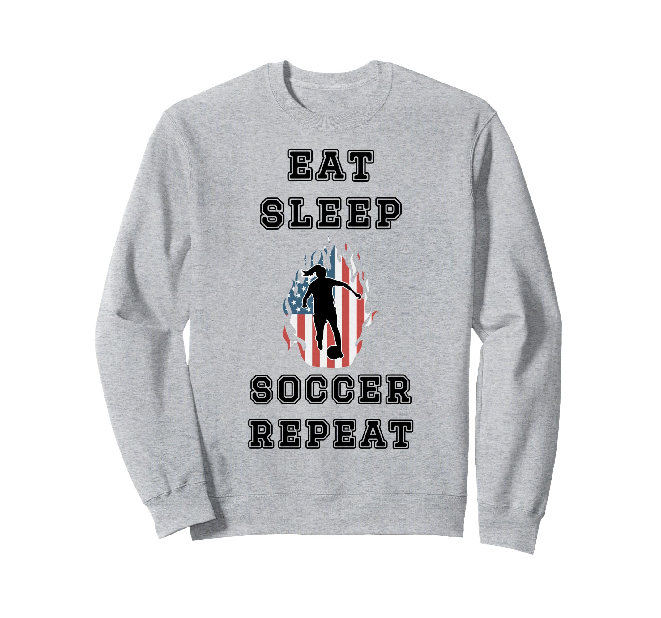Eat Sleep Soccer Repeat Sarcastic Sweatshirt - Minimalist Print for Adults - T-Shirt, Sweatshirt, Hoodie