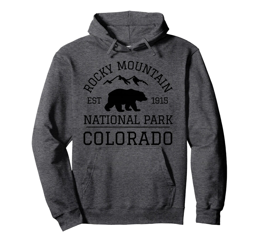Rocky Mountain National Park Colorado Bear Hoodie - Unique Graphic Unisex - T-Shirt, Sweatshirt, Hoodie