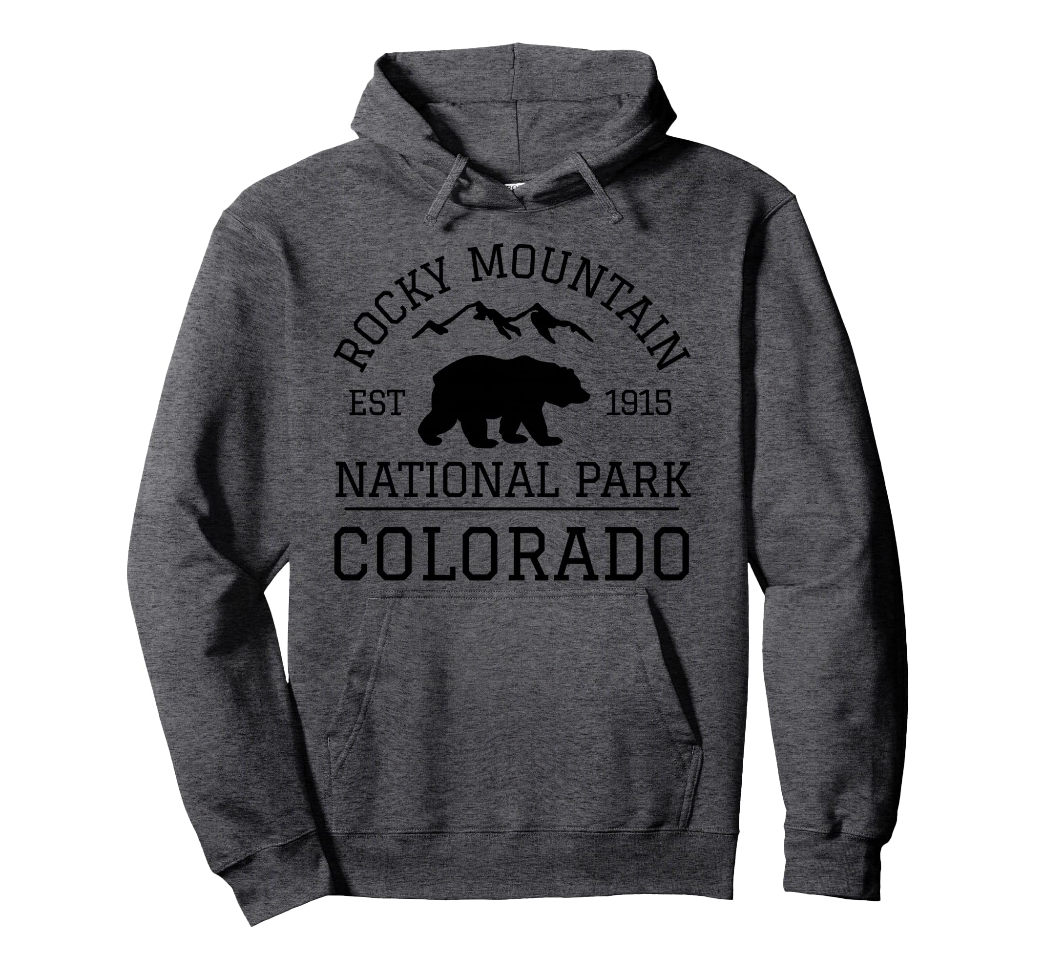 Rocky Mountain National Park Colorado Bear Hoodie - Unique Graphic Unisex - T-Shirt, Sweatshirt, Hoodie
