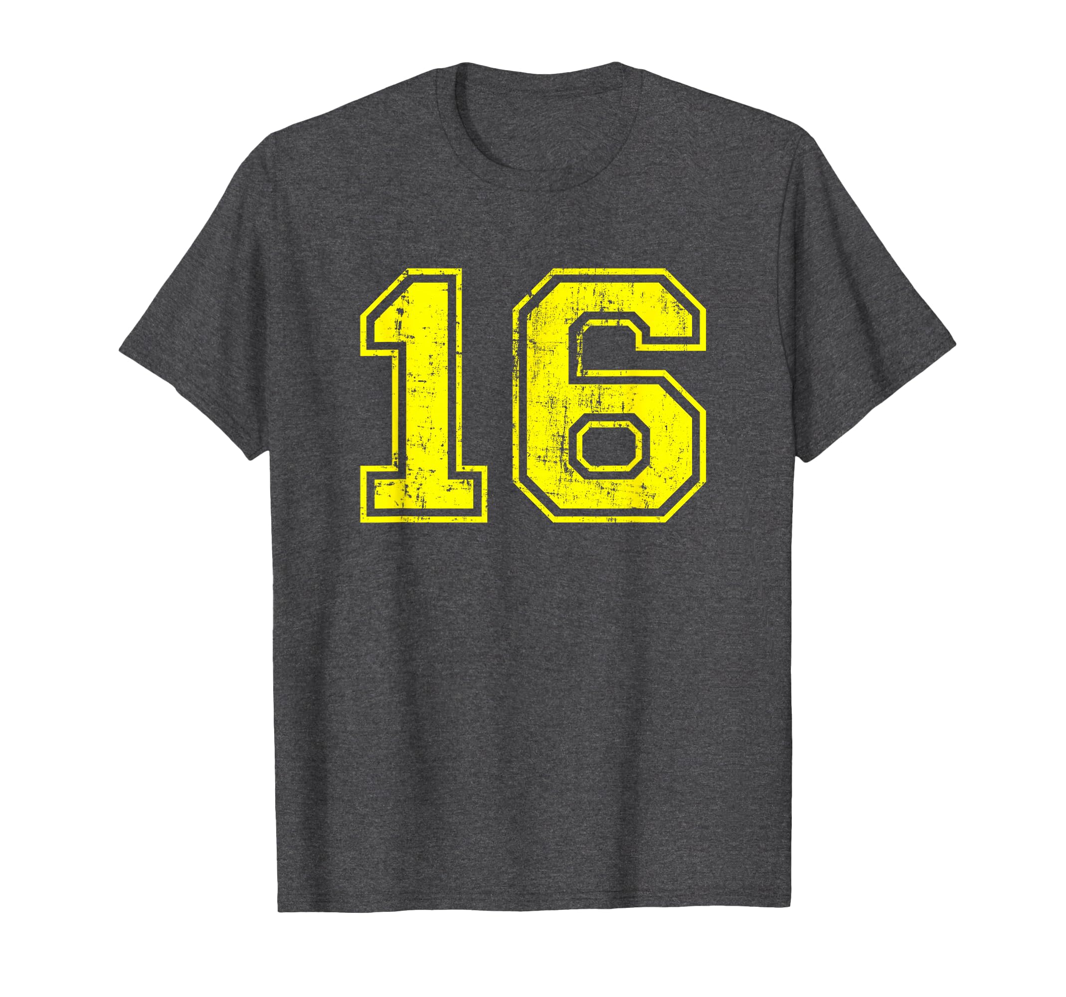 Number 16 Distressed Sport Team Players T-Shirt - Streetwear Style Unisex - T-Shirt, Sweatshirt, Hoodie