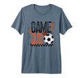 Game Day Soccer Season Checkered Orange T-Shirt - Unique Graphic Men Women - T-Shirt, Sweatshirt, Hoodie