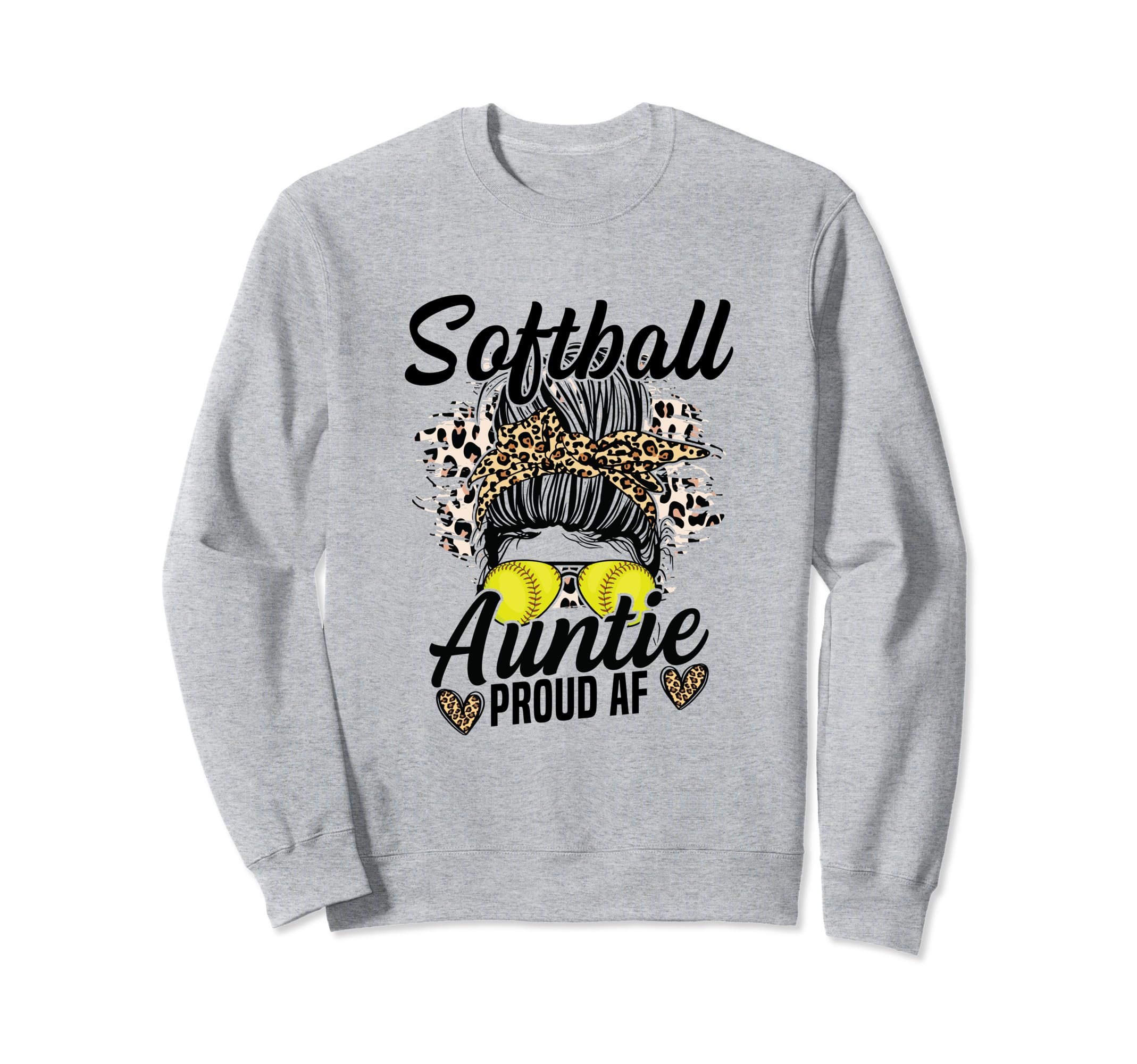 Softball Auntie Proud Af Soccer Sweatshirt - Fun Novelty Design for Adults - T-Shirt, Sweatshirt, Hoodie