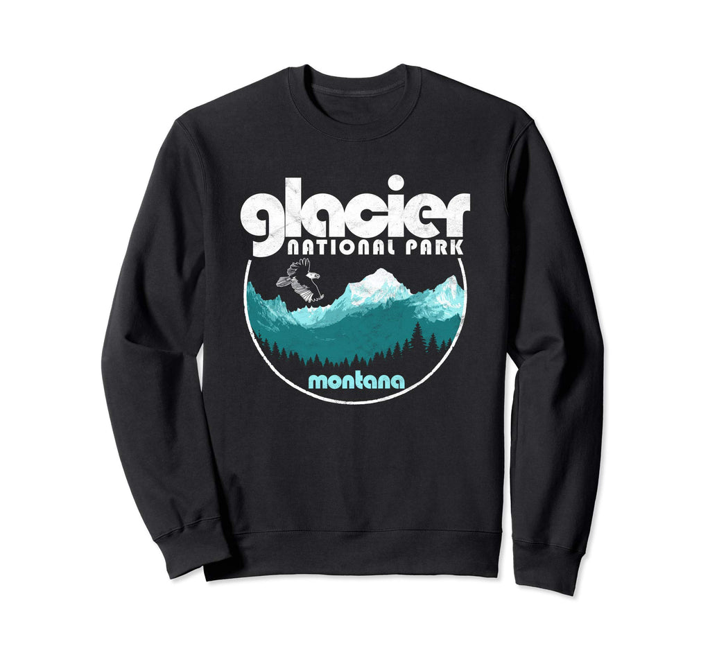Glacier National Park Montana Sweatshirt - Trendy Graphic Men Women - T-Shirt, Sweatshirt, Hoodie