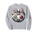 Soccer Flower Coquette Bow Floral Sweatshirt - Custom Art Print for Adults - T-Shirt, Sweatshirt, Hoodie