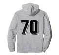 Number 70 Backside 80S 90S Team Jersey Hoodie - Aesthetic Graphic Unisex - T-Shirt, Sweatshirt, Hoodie