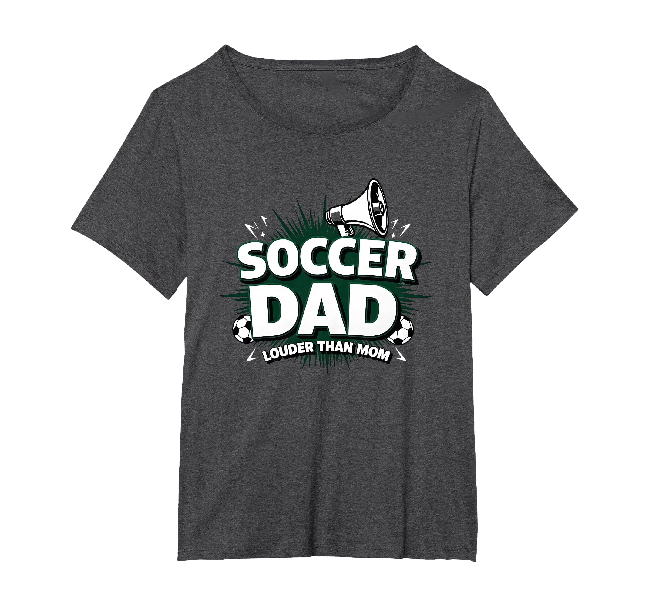 Soccer Dad Louder Than Mom Womens Plus T-Shirt - Trendy Graphic Men Women - T-Shirt, Sweatshirt, Hoodie