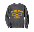 Sacred Heart Chargers Soccer Ball Sweatshirt - Novelty Apparel for Adults - T-Shirt, Sweatshirt, Hoodie