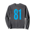 Number 81 Distressed Sport Team Sweatshirt - Unique Graphic for Adults - T-Shirt, Sweatshirt, Hoodie