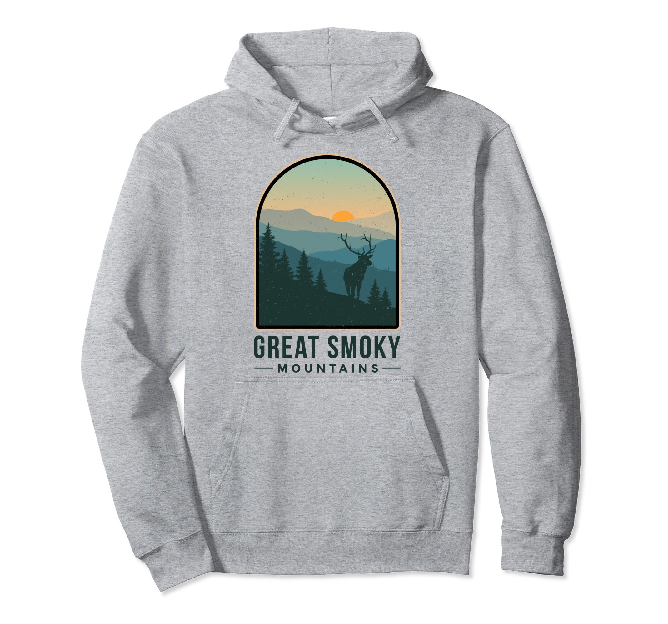 Great Smoky Mountains Deer National Park Hoodie - Graphic Print for Adults - T-Shirt, Sweatshirt, Hoodie