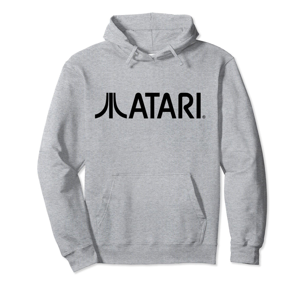 Atari Gaming Logo Black Arcade Fun Hoodie - Casual Everyday Wear Unisex - T-Shirt, Sweatshirt, Hoodie