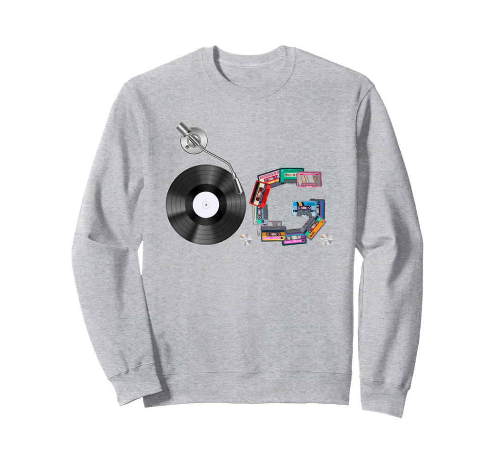 Old School Og Hip Hop Head Vinyl Sweatshirt - Aesthetic Graphic Men Women - T-Shirt, Sweatshirt, Hoodie