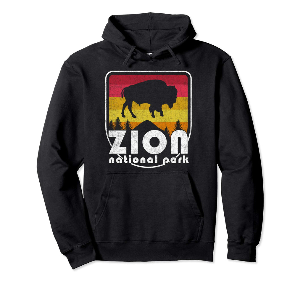 Zion National Park Distressed Outdoor Hoodie - Unique Graphic for Adults - T-Shirt, Sweatshirt, Hoodie
