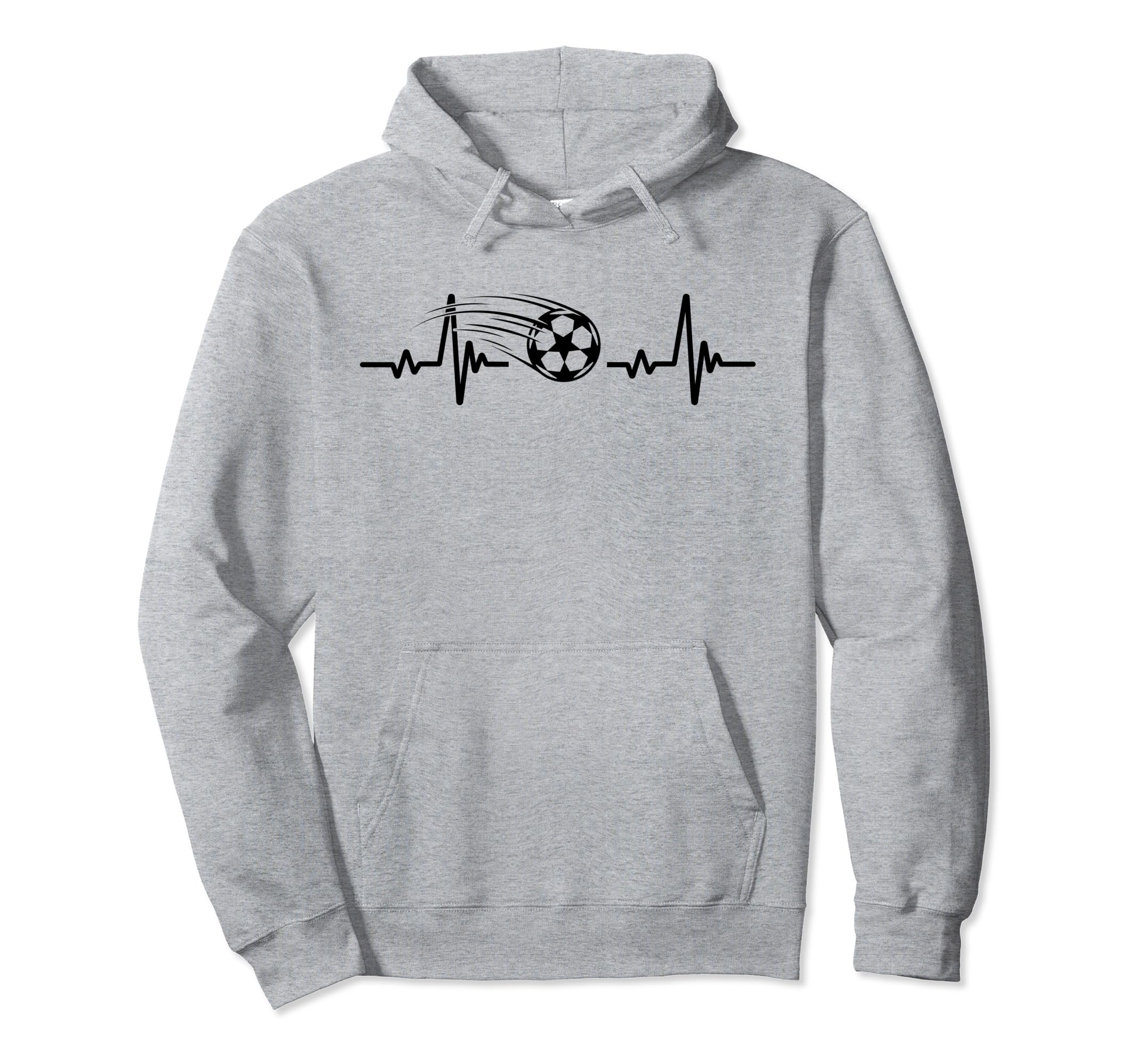 Soccer Heartbeat Tees Soccer Ball Hoodie - Casual Everyday Wear for Adults - T-Shirt, Sweatshirt, Hoodie