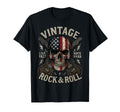 Rock Skull American Flag Guitar Rock And T-Shirt - Graphic Print Men Women - T-Shirt, Sweatshirt, Hoodie