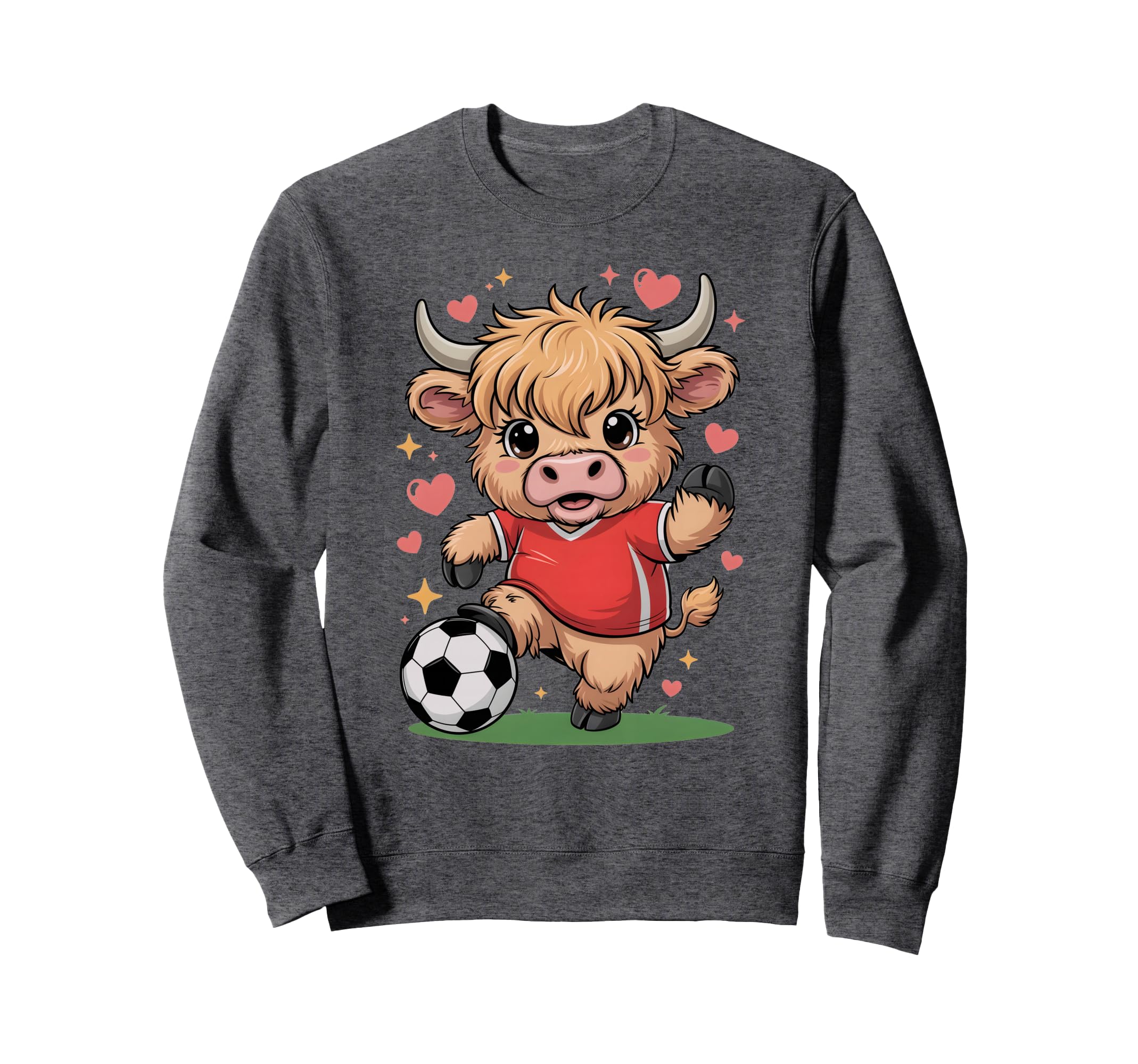 Kawaii Soccer Cow Just Who Loves Sweatshirt - Custom Art Print Men Women - T-Shirt, Sweatshirt, Hoodie