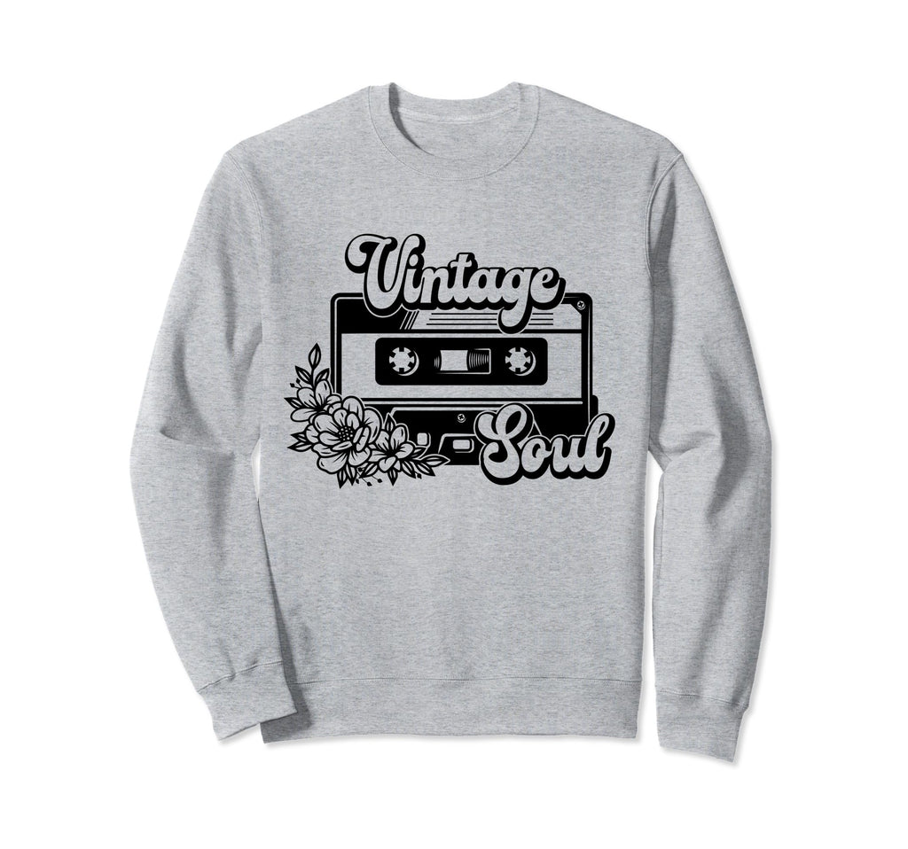 Soul Floral Cassette Tape Music Sweatshirt - Unique Graphic Unisex - T-Shirt, Sweatshirt, Hoodie
