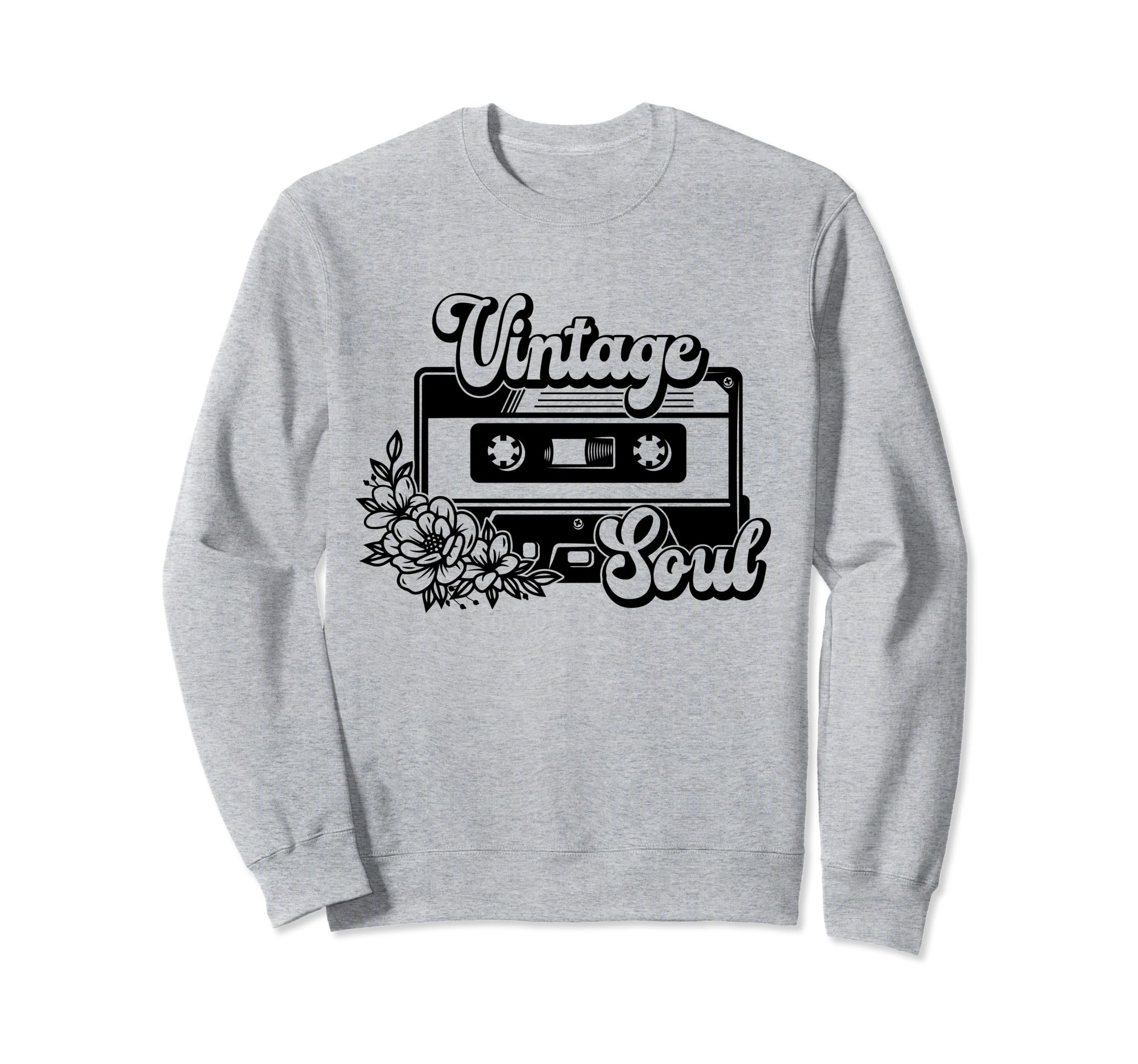 Soul Floral Cassette Tape Music Sweatshirt - Unique Graphic Unisex - T-Shirt, Sweatshirt, Hoodie