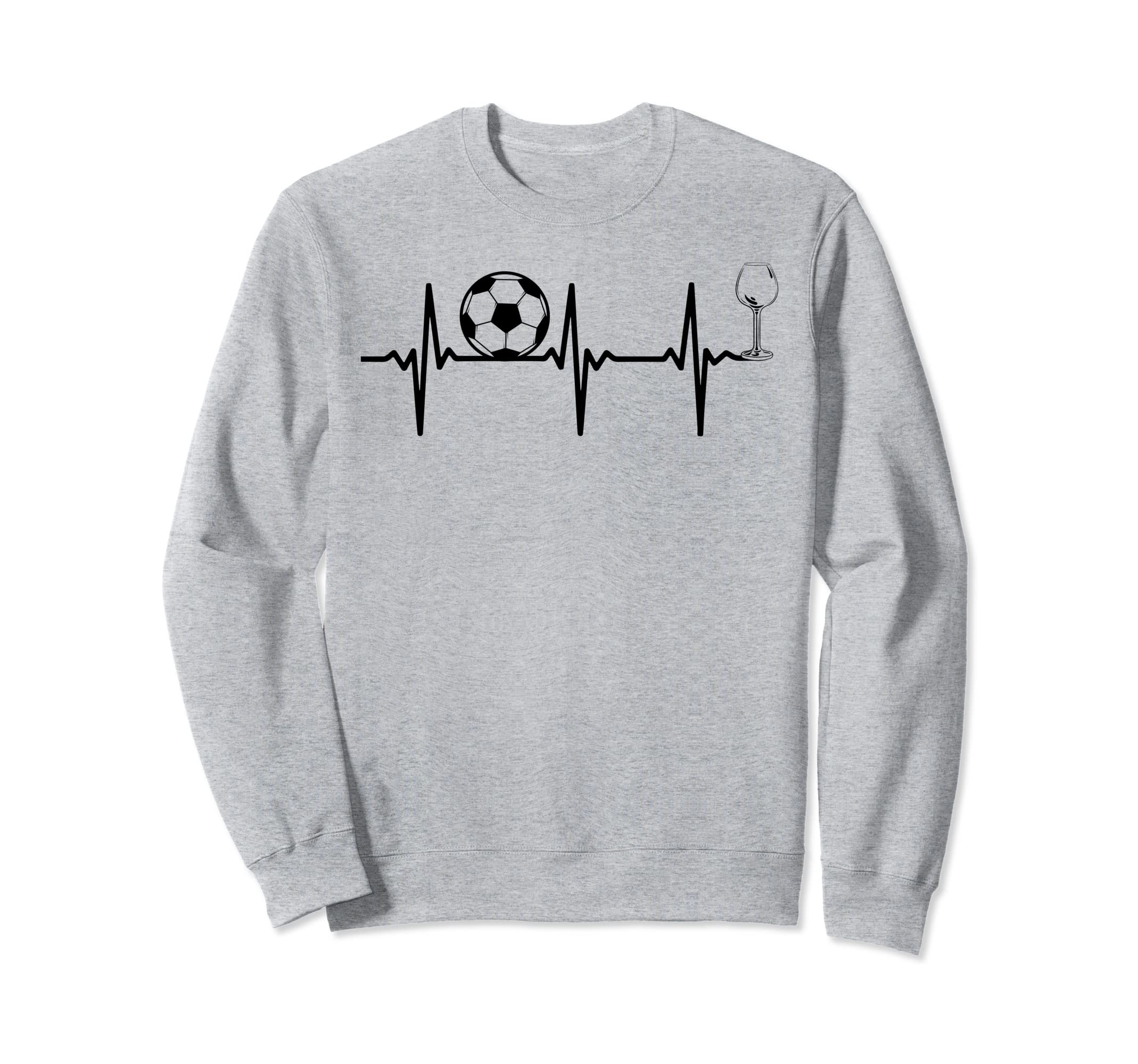 Soccer Heartbeat Wine Soccer Player Sweatshirt - Minimalist Print Unisex - T-Shirt, Sweatshirt, Hoodie