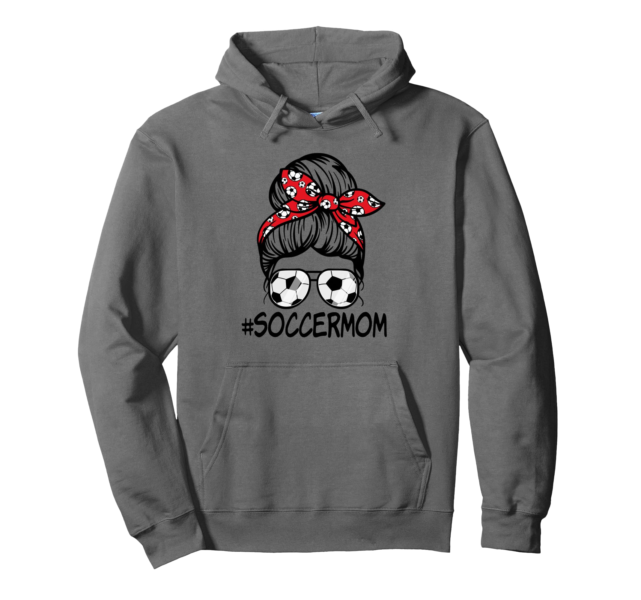Soccer Mom Messy Bun Mom Life Mothers Day Hoodie - Trendy Graphic Unisex - T-Shirt, Sweatshirt, Hoodie