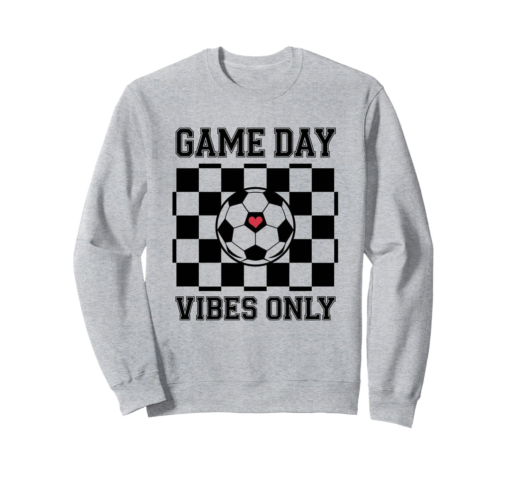 Groovy Soccer Soccer Game Day Vibes Only Sweatshirt - Graphic Print Unisex - T-Shirt, Sweatshirt, Hoodie