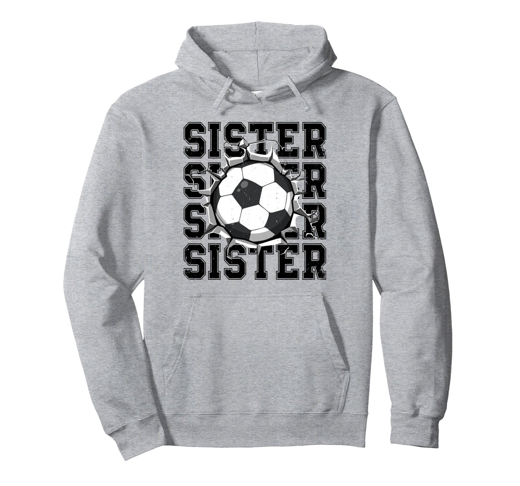 Soccer Sister Cracked Wall Family Hoodie - Unique Graphic Men Women - T-Shirt, Sweatshirt, Hoodie