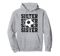 Soccer Sister Cracked Wall Family Hoodie - Unique Graphic Men Women - T-Shirt, Sweatshirt, Hoodie