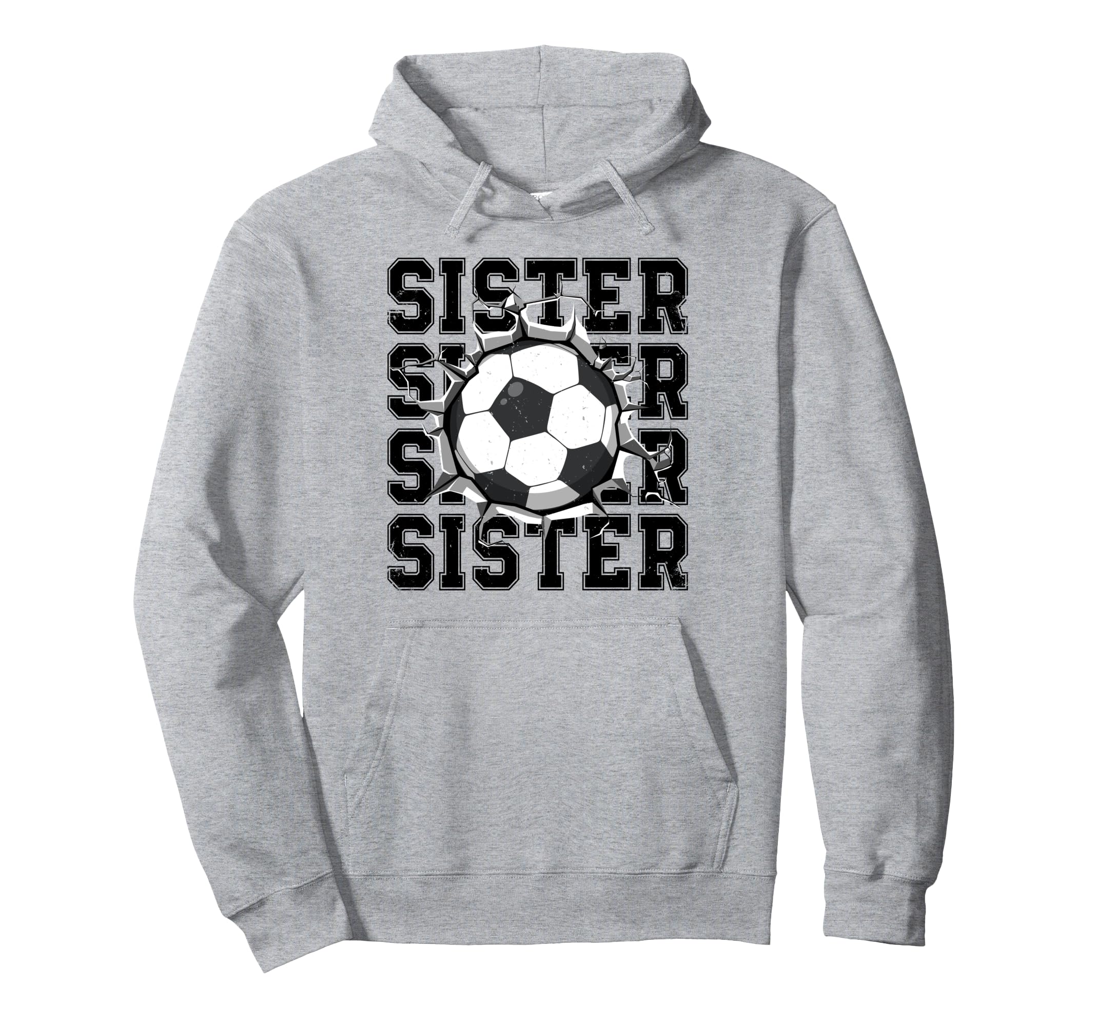 Soccer Sister Cracked Wall Family Hoodie - Unique Graphic Men Women - T-Shirt, Sweatshirt, Hoodie