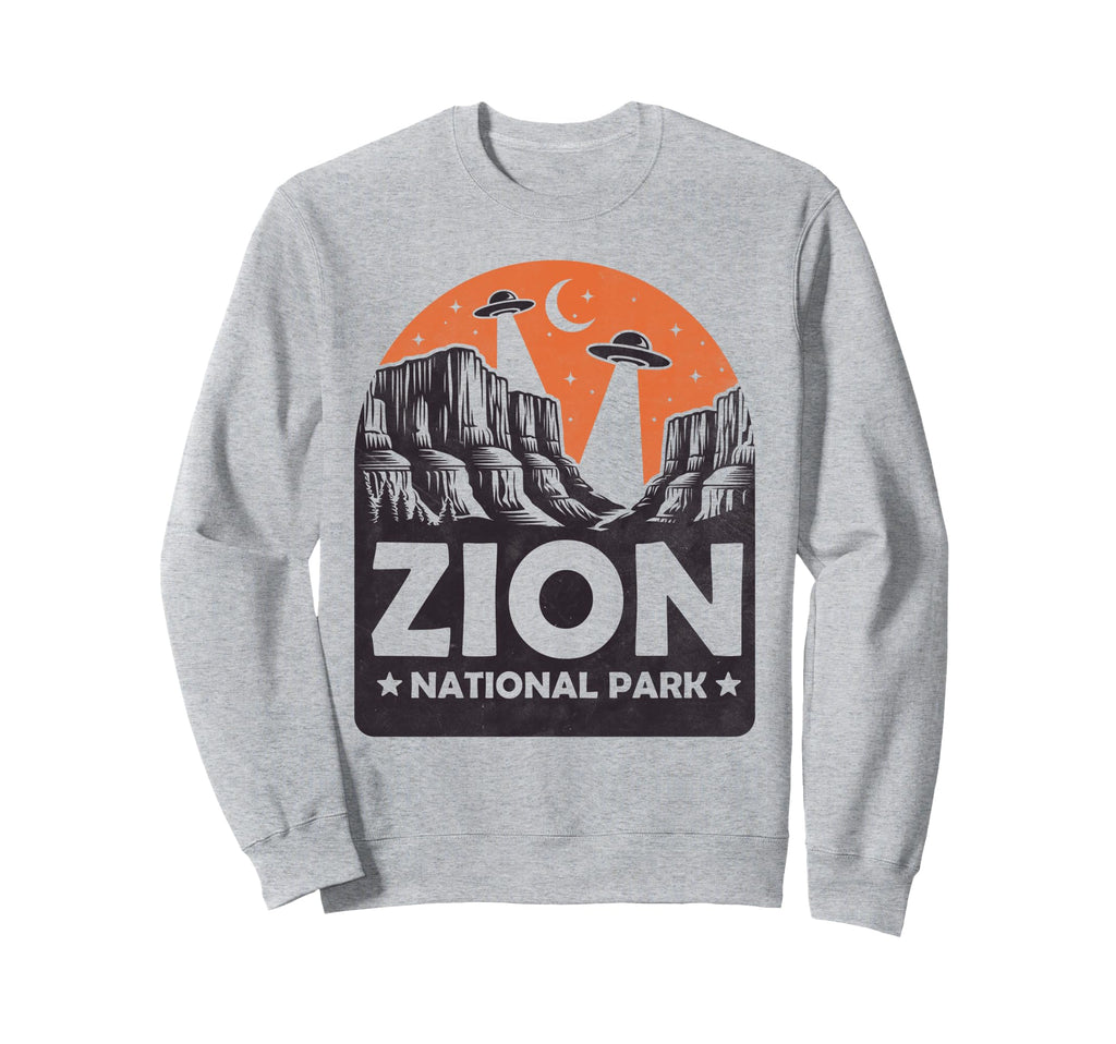 Zion National Park Cryptid Ufo Abduction Sweatshirt - Graphic Print Unisex - T-Shirt, Sweatshirt, Hoodie