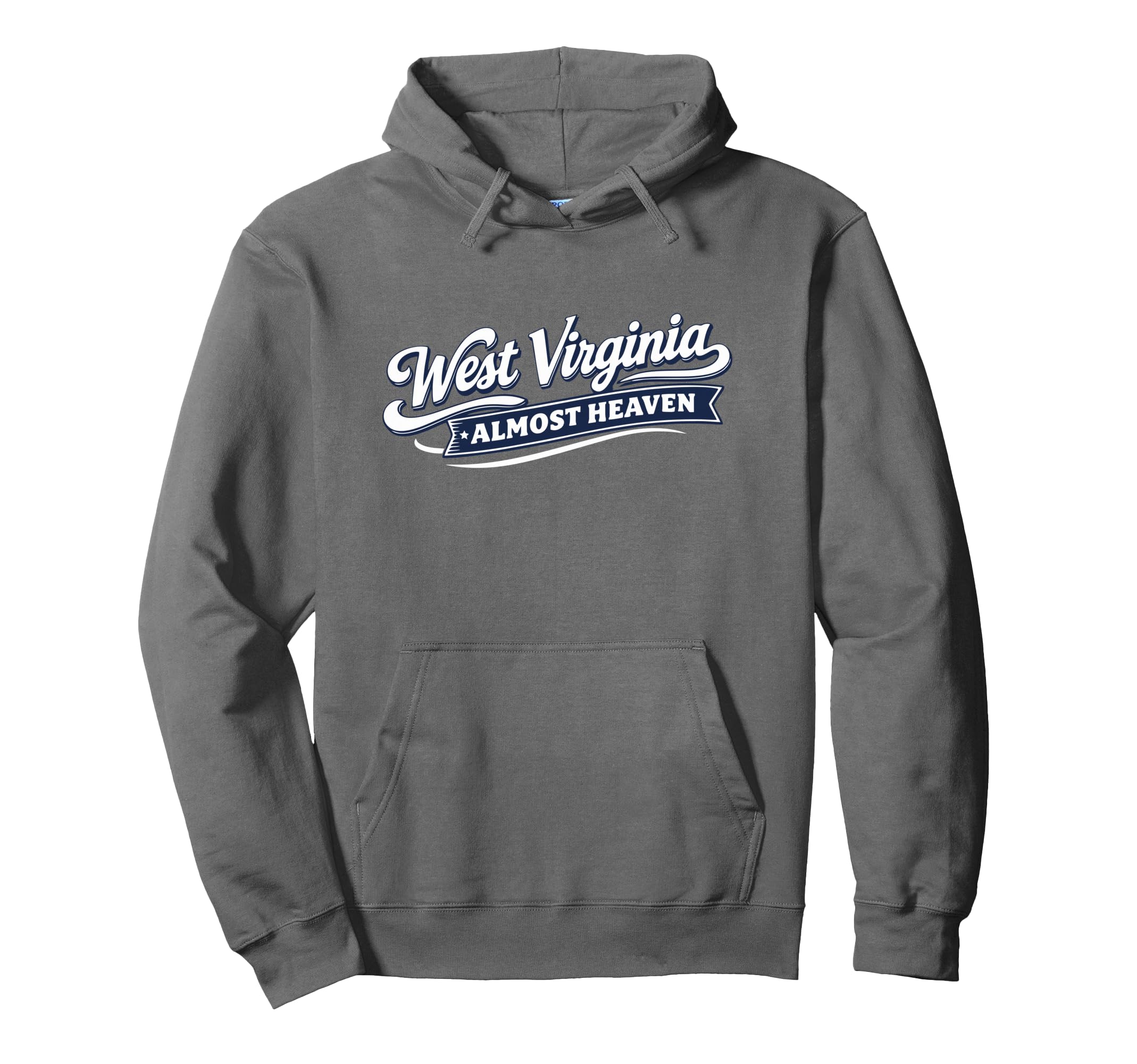 West Virginia Script Almost Heaven Hoodie - Minimalist Print Unisex - T-Shirt, Sweatshirt, Hoodie