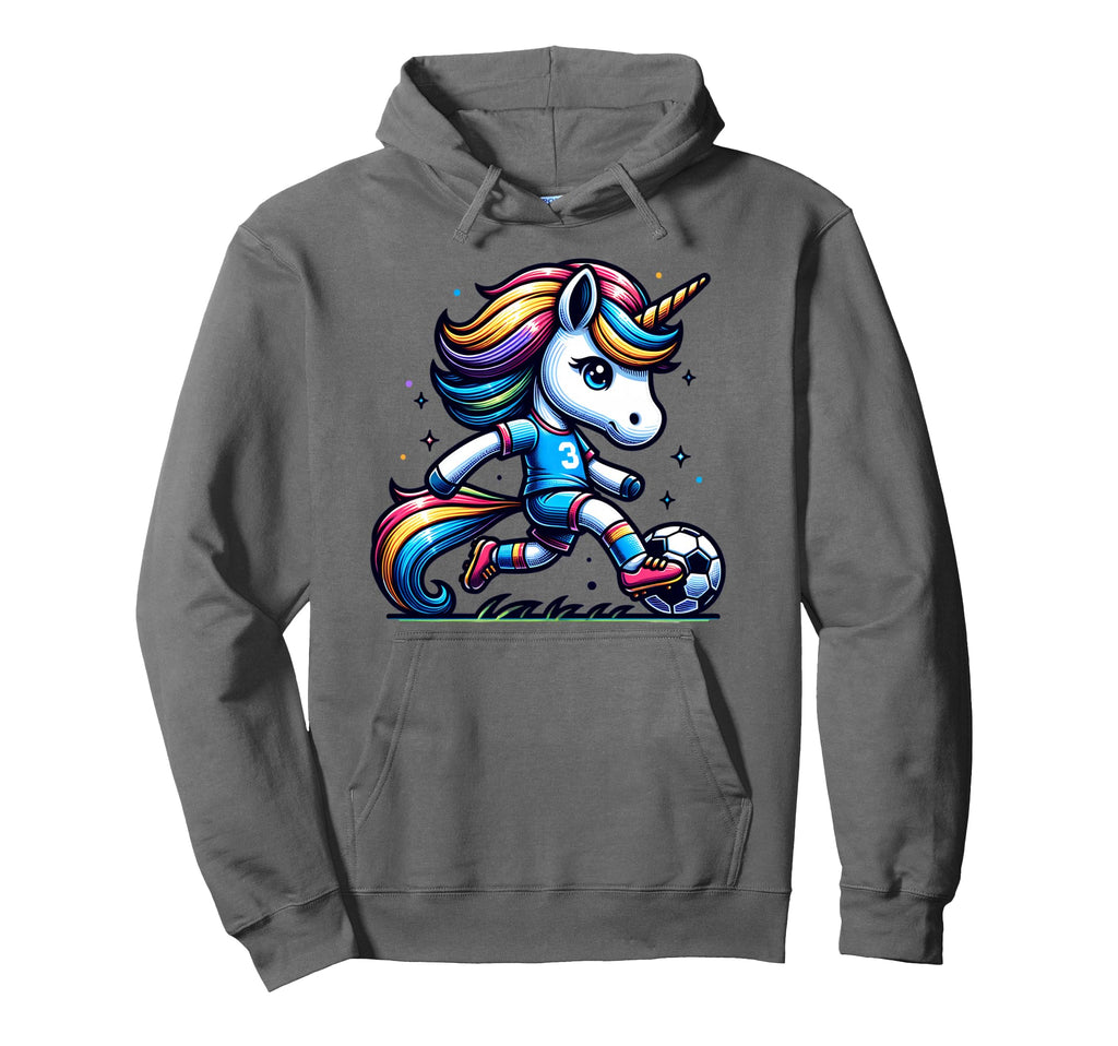 Footballer Unicorn Fans Soccer Team Hoodie - Novelty Apparel Men Women - T-Shirt, Sweatshirt, Hoodie