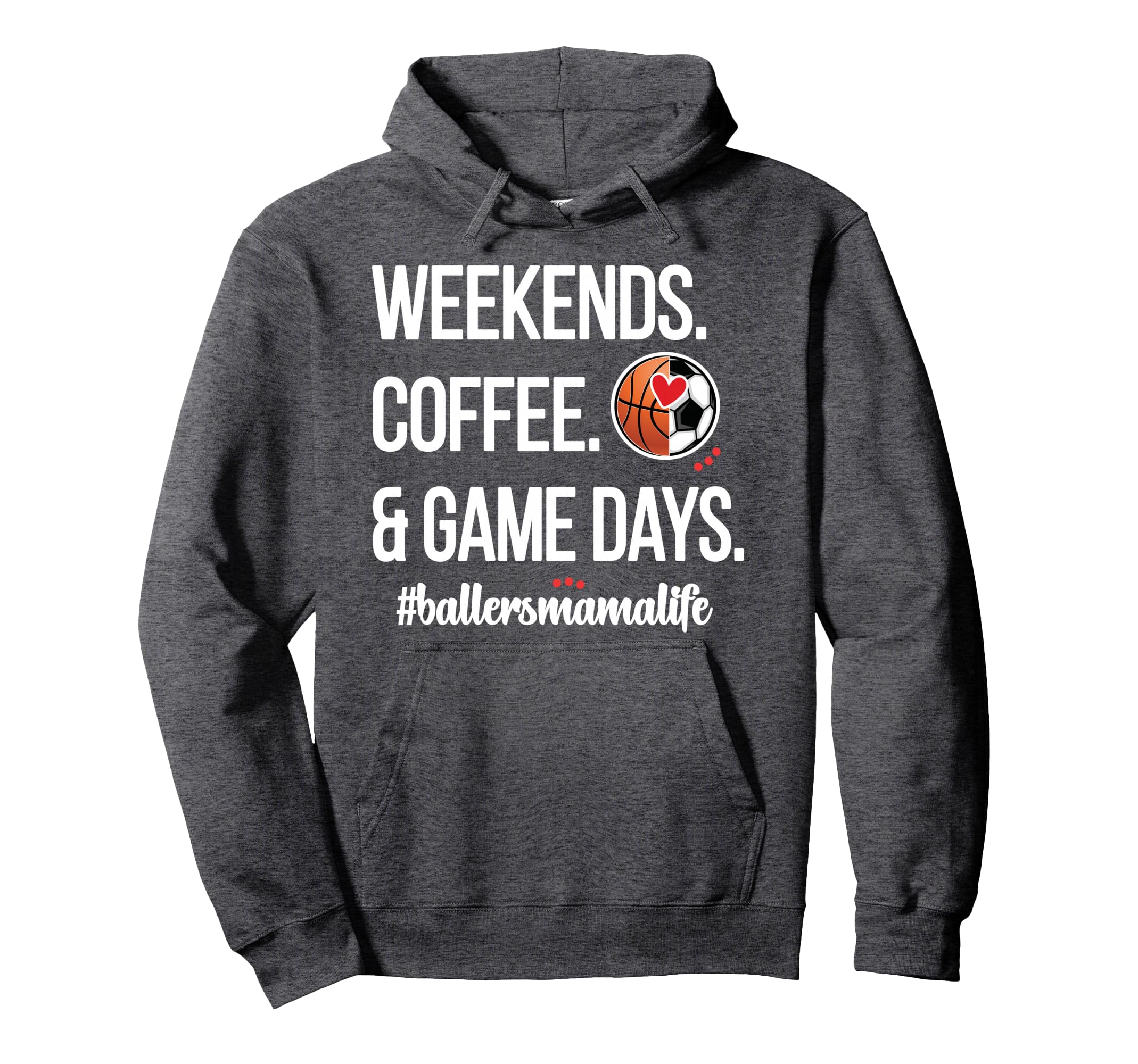 Baller Mama Proud Soccer Basketball Hoodie - Minimalist Print Men Women - T-Shirt, Sweatshirt, Hoodie