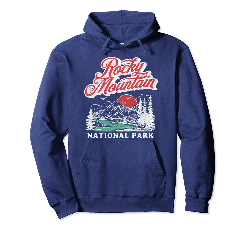 Rocky Mountain National Park 80S Mountains Hoodie - Streetwear Style Unisex - T-Shirt, Sweatshirt, Hoodie