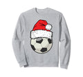 Soccer Football Santa Hat Sweatshirt - Fun Novelty Design Men Women - T-Shirt, Sweatshirt, Hoodie