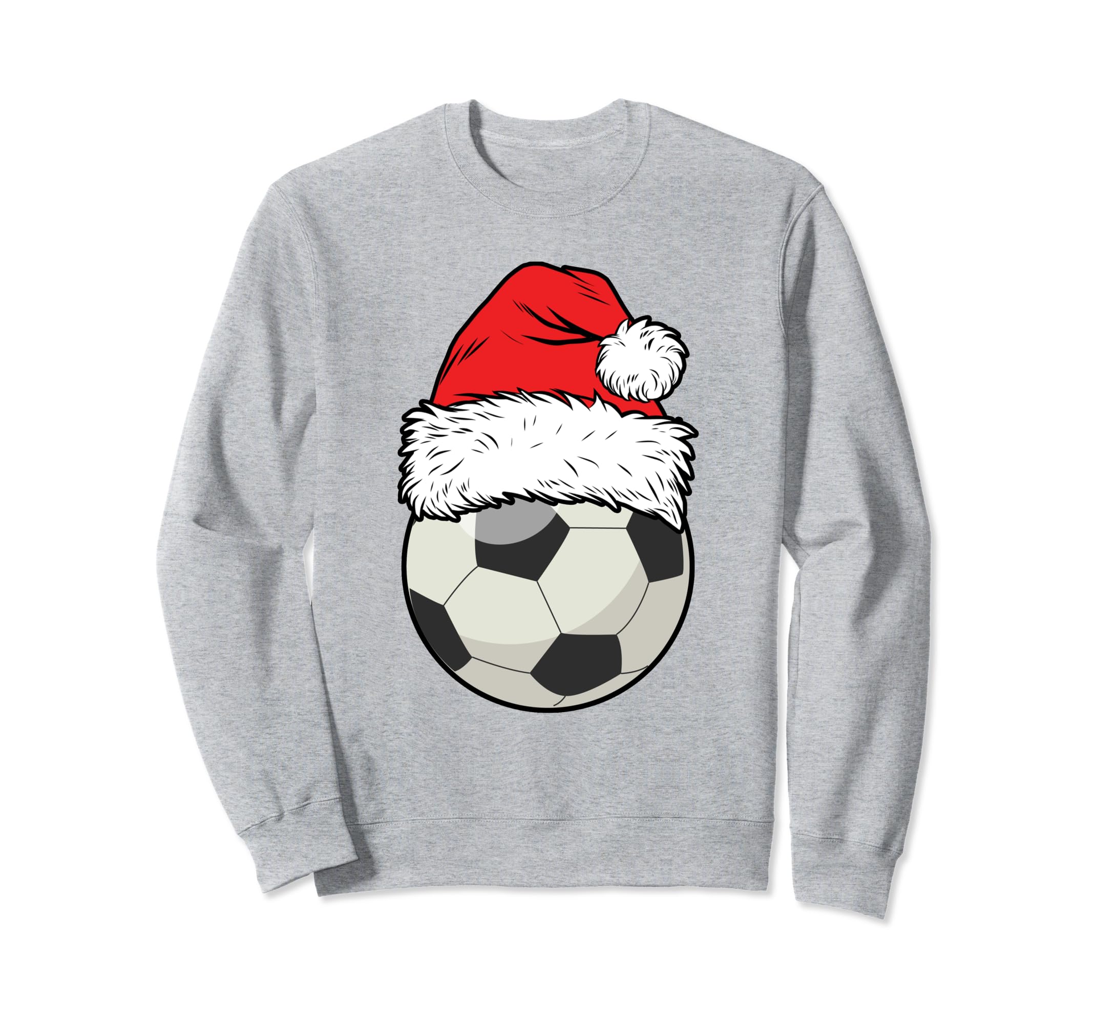 Soccer Football Santa Hat Sweatshirt - Fun Novelty Design Men Women - T-Shirt, Sweatshirt, Hoodie