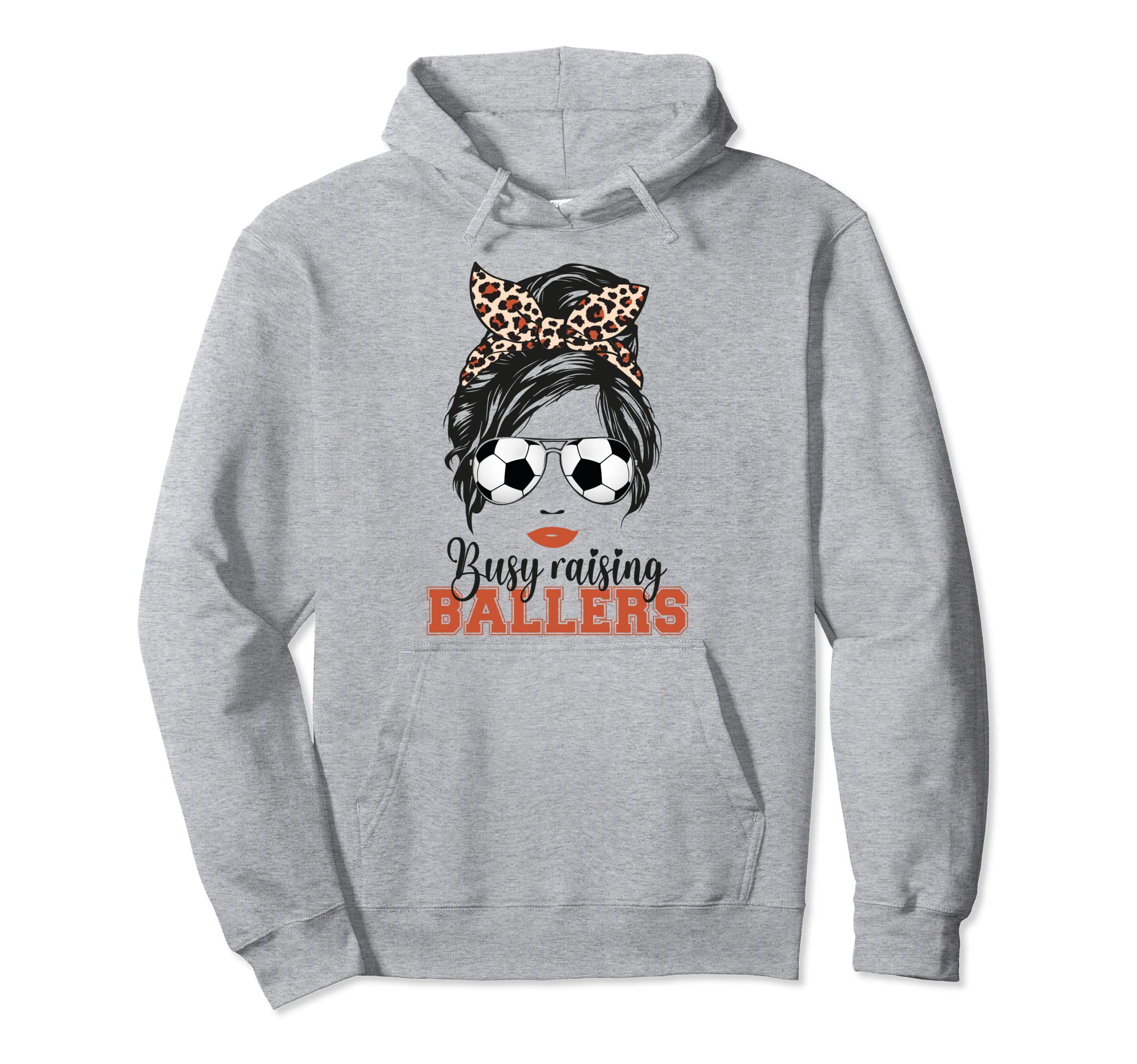 Busy Raising Ballers Soccer Mom Messy Hoodie - Minimalist Print Men Women - T-Shirt, Sweatshirt, Hoodie