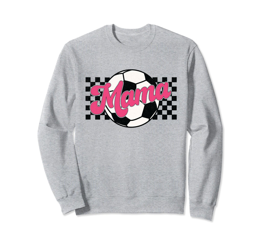 Soccer Mama Checkered Funny Sporty Sweatshirt - Unique Graphic Men Women - T-Shirt, Sweatshirt, Hoodie