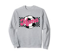 Soccer Mama Checkered Funny Sporty Sweatshirt - Unique Graphic Men Women - T-Shirt, Sweatshirt, Hoodie