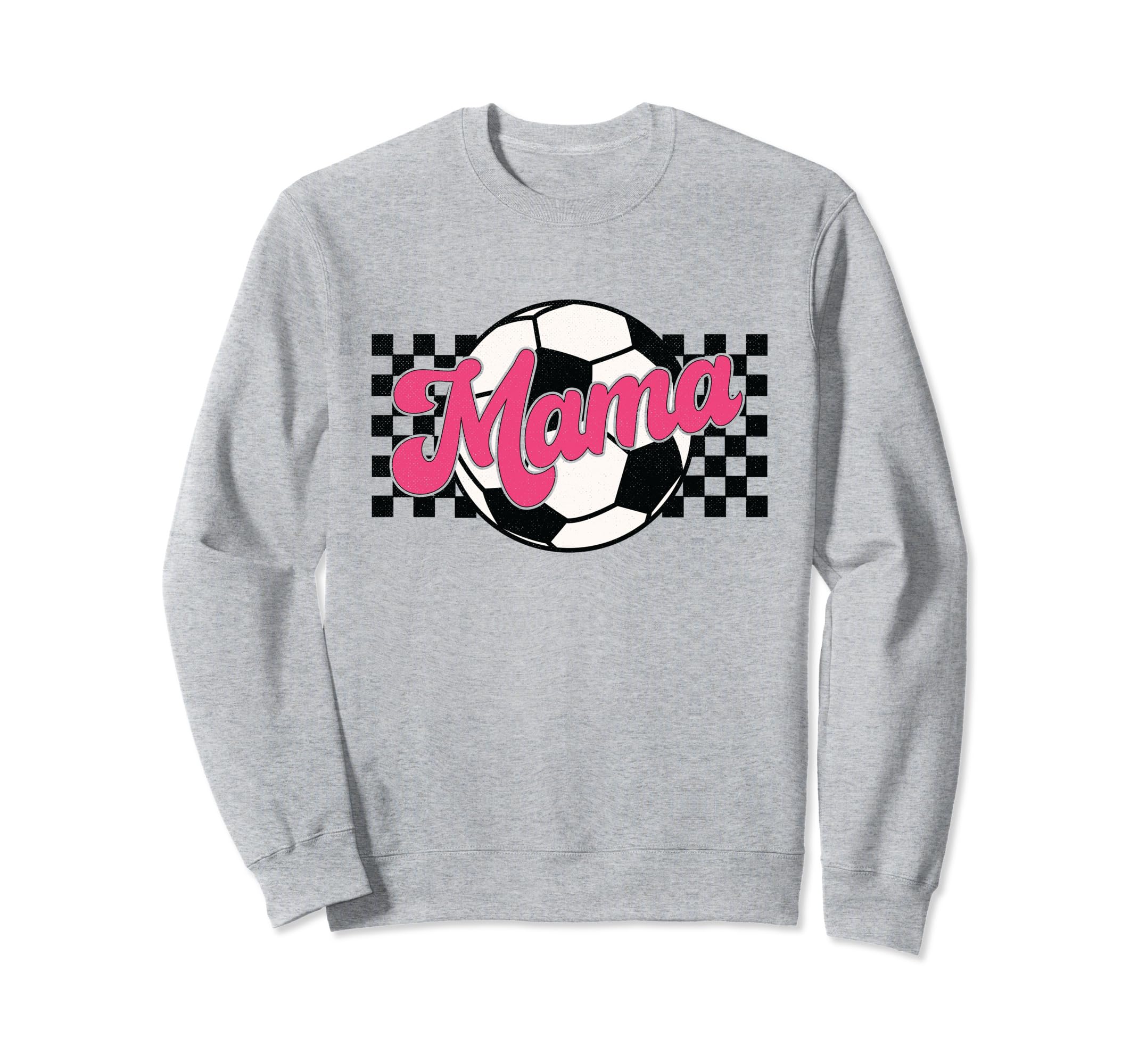Soccer Mama Checkered Funny Sporty Sweatshirt - Unique Graphic Men Women - T-Shirt, Sweatshirt, Hoodie