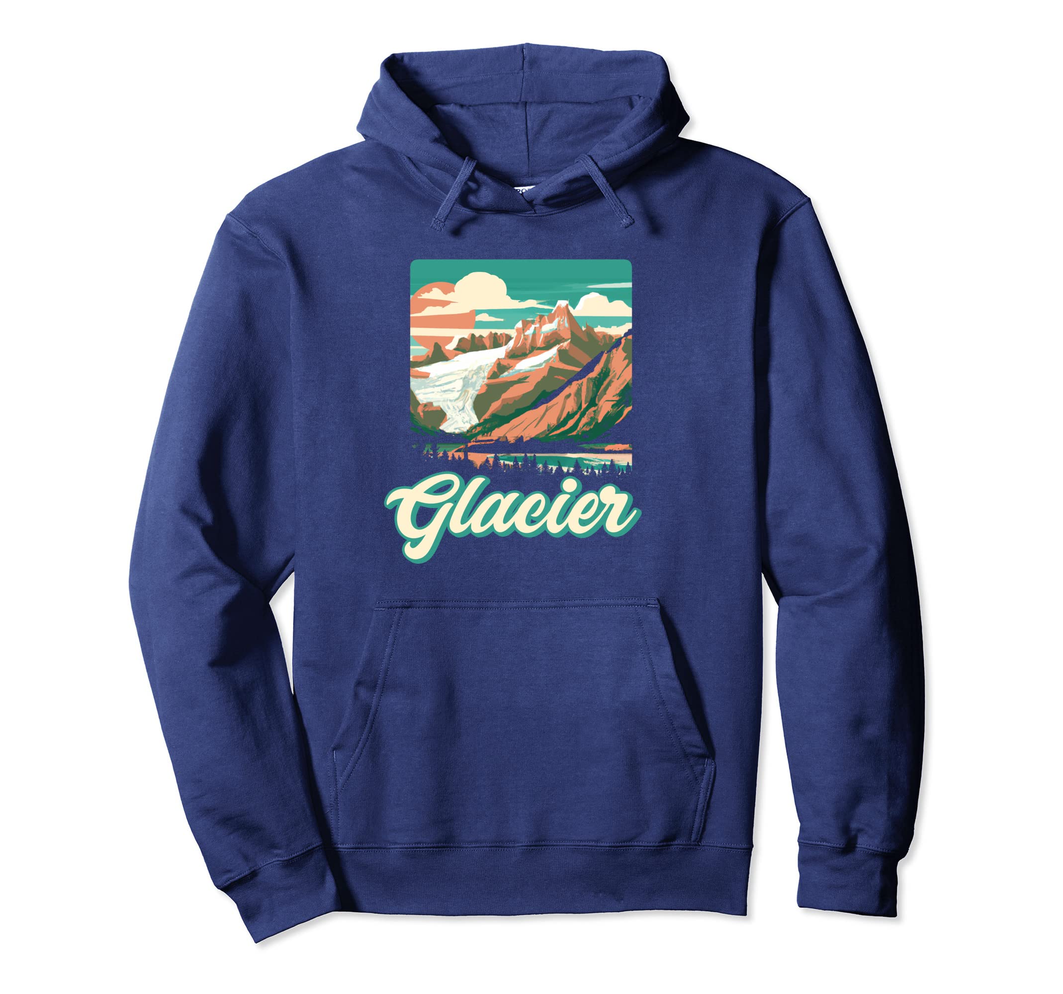 Glacier National Park Montana Hoodie - Novelty Apparel for Adults - T-Shirt, Sweatshirt, Hoodie