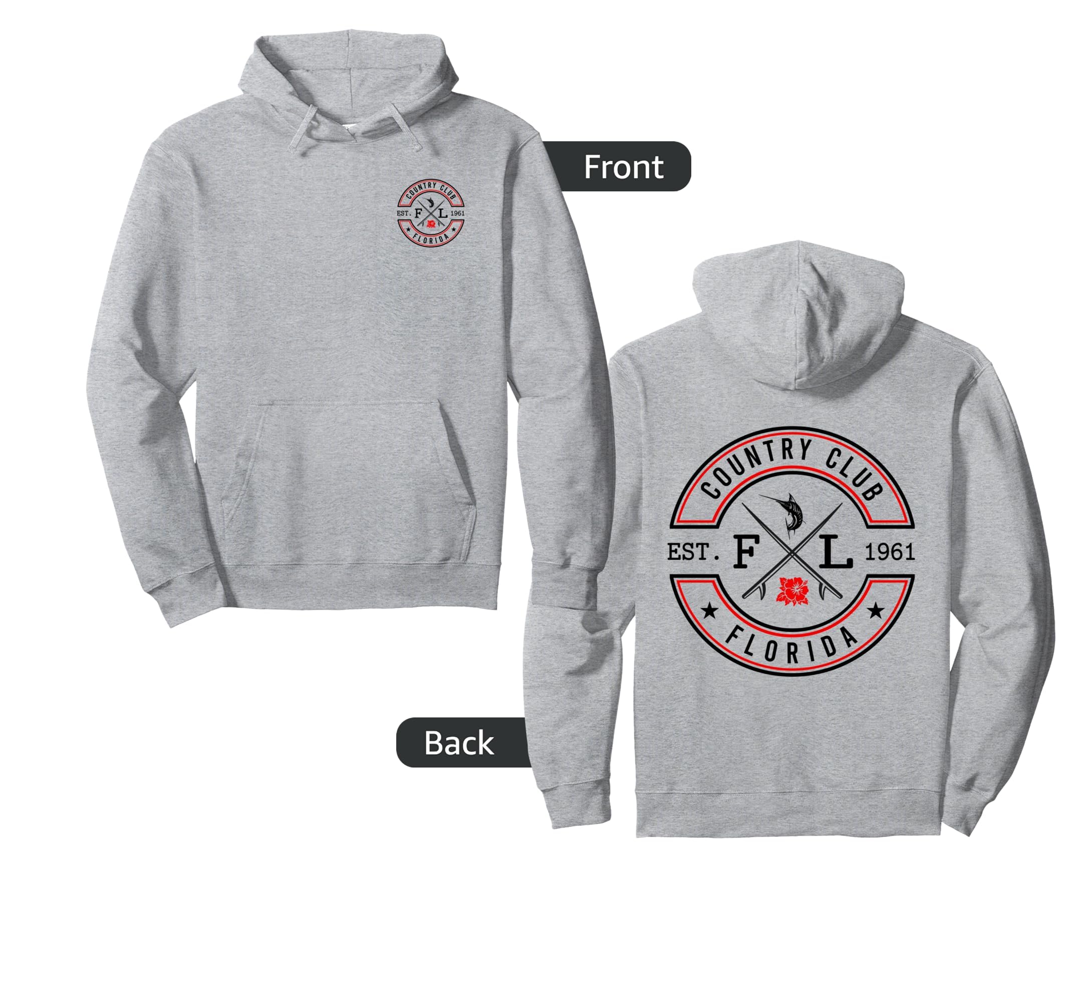 Country Club Florida Fl Surfer Hoodie - Casual Everyday Wear for Adults - T-Shirt, Sweatshirt, Hoodie