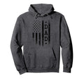 Dad Patriotic American Usa Flag Hoodie - Casual Everyday Wear Men Women - T-Shirt, Sweatshirt, Hoodie