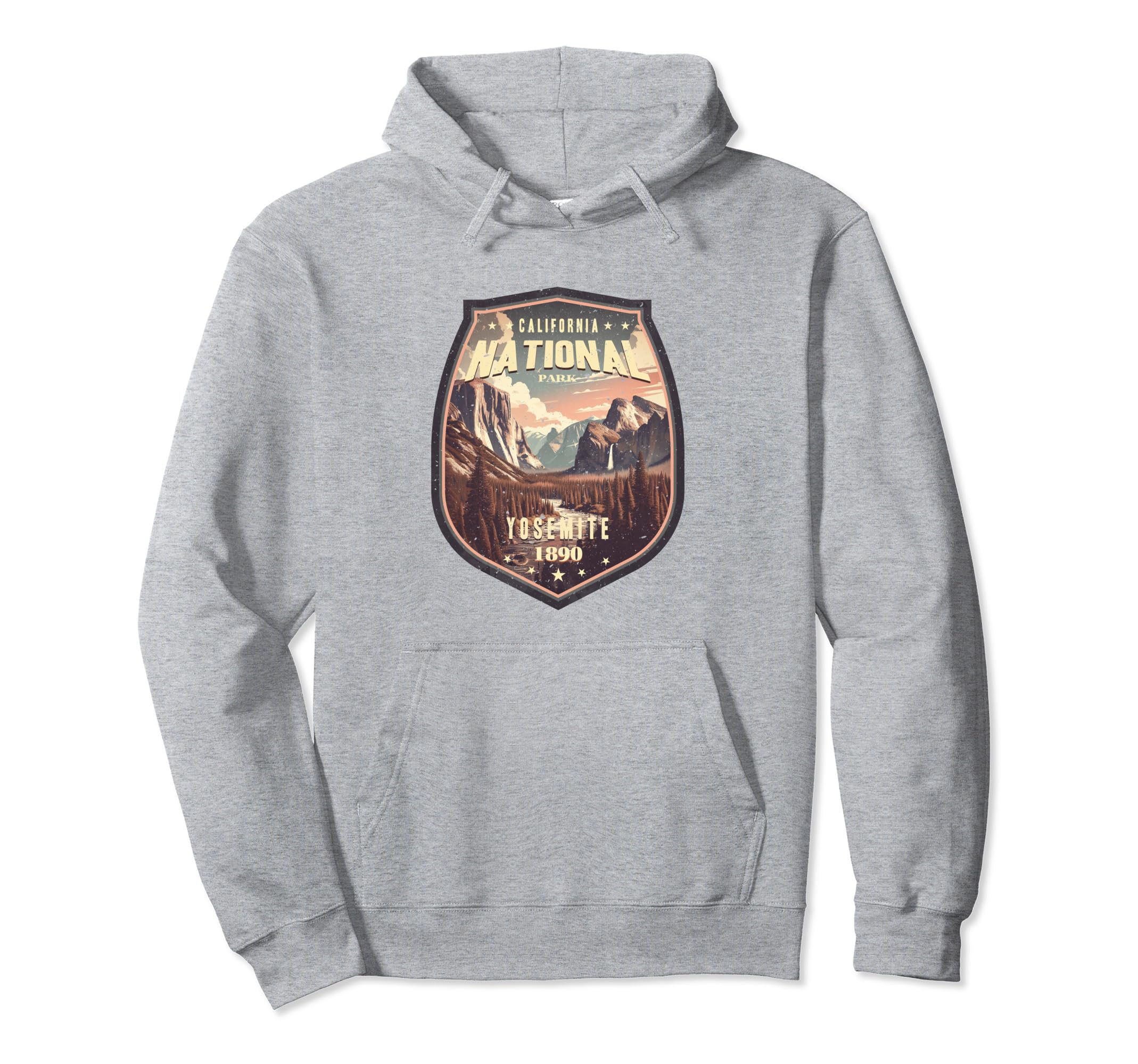 Yosemite National Park Badge Hoodie - Fun Novelty Design for Adults - T-Shirt, Sweatshirt, Hoodie