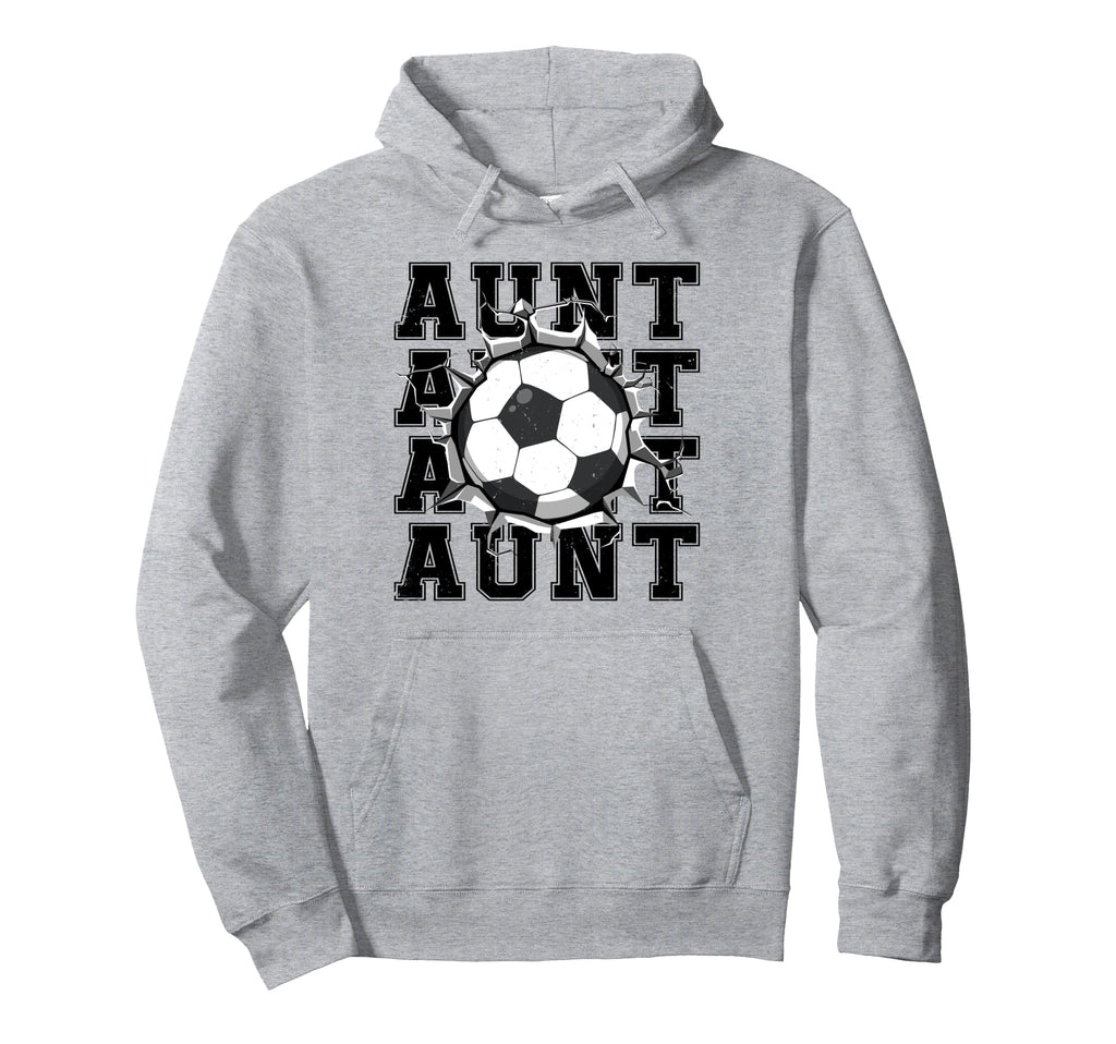 Soccer Aunt Cracked Wall Family Matching Hoodie - Graphic Print Men Women - T-Shirt, Sweatshirt, Hoodie