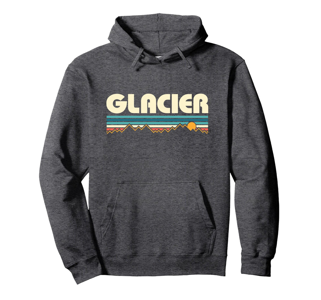 Glacier National Park Mountain Sunset Hoodie - Novelty Apparel Unisex - T-Shirt, Sweatshirt, Hoodie