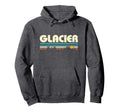 Glacier National Park Mountain Sunset Hoodie - Novelty Apparel Unisex - T-Shirt, Sweatshirt, Hoodie