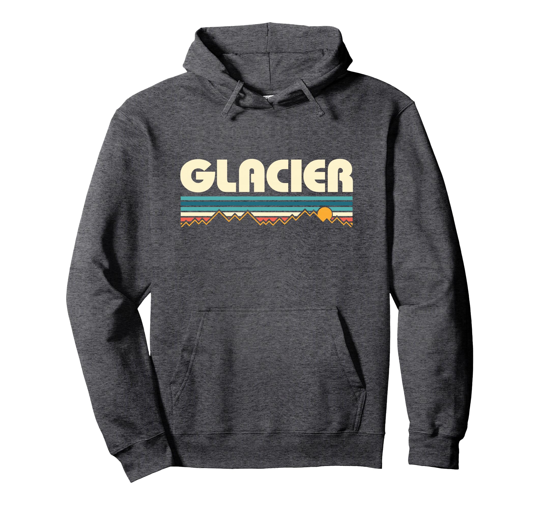 Glacier National Park Mountain Sunset Hoodie - Novelty Apparel Unisex - T-Shirt, Sweatshirt, Hoodie